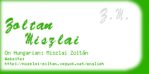zoltan miszlai business card