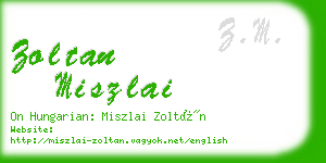 zoltan miszlai business card